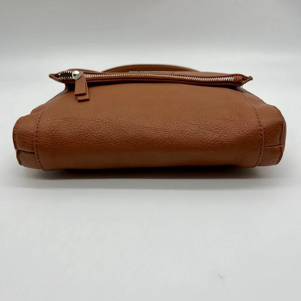 Liz Claiborne Brown Faux Leather Crossbody Purse_5